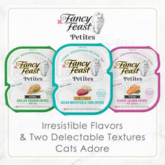Purina Fancy Feast Petites Gourmet Wet Cat Food Pate, Petites Braised Chicken Entree - (Pack of 12) 2.8 oz. Tubs