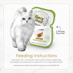 Purina Fancy Feast Gourmet Wet Cat Food Variety Pack, Petites Pate Collection, break-apart tubs, 24 servings - (Pack of 12) 2.8 oz. Tubs