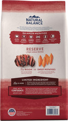 Natural Balance Limited Ingredient Adult Grain-Free Dry Dog Food, Reserve Sweet Potato & Bison Recipe