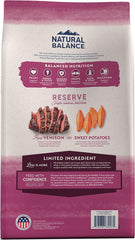 Natural Balance Limited Ingredient Adult Grain-Free Dry Dog Food, Reserve Sweet Potato & Venison Recipe