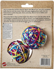 SPOT Ethical Products Sew Much Fun/Yarn Ball Cat Toy / 2.5" / 2Pack, Multicolor