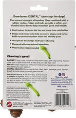 SPOT Bam-Bones Dental X-Bone - Made with Bamboo Fiber and a Massaging Rubber Center to Keep Teeth Clean, Durable Oral Care Dog Chew for Light Chewers & Teething Puppies Under 25lbs, 6in, Apple Flavor