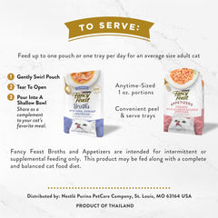 Purina Fancy Feast Lickable Appetizers and Broths Collection Grain Free Wet Cat Food Topper Variety Pack - 12 ct. Box (Pack of 2 Pack)