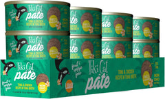 Tiki Cat Luau Pâté, Ahi Tuna & Chicken Recipe in Chicken Consumme, Grain-Free Balanced Nutrition Wet Canned Cat Food, for All Life Stages