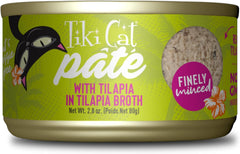 Tiki Cat Luau Pâté, Tilapia Recipe in Tilapia Consumme, Grain-Free Balanced Nutrition Wet Canned Cat Food, for All Life Stages