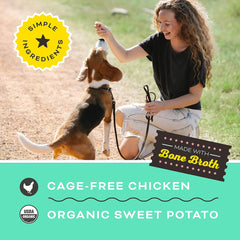 Primal Chicken Jerky Dog Treats Made with Broth, Give Pieces a Chance Training Treat for Dogs