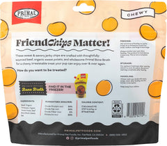 Primal Beef Jerky Dog Treats Made with Beef Bone Broth, FriendChips Matter Chewy Dog Treat