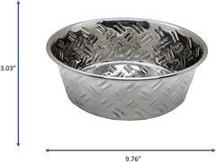 SPOT by Ethical Products - Non Slip Stainless Steel Dog Bowl Durable Dog Food and Water Pet Dish - Dishwasher Safe – Criss-Cross Style - Multiple Sizes - Puppy Bowl Dog Bowl Cat Dish - 3QT / 12 Cups
