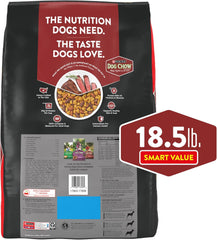 Purina Dog Chow Complete Adult Dry Dog Food Kibble Beef Flavor - 18.5 lb. Bag