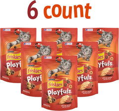 Purina Friskies Playfuls With Chicken and Liver Flavor Cat Treats - 6 oz. Pouches