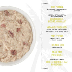 Tiki Cat After Dark Pate+, Chicken Recipe in Chicken Broth, with High Moisture Broth for Optimal Hydration, Wet Canned Cat Food