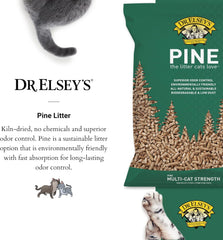 Dr. Elsey's Cat Litter - Pine Wood Dust Free Cat Litter - Low Tracking Multi Cat Litter w/Natural Ingredients - Long Lasting Hard Clumping Superior Odor Control Cat Litter