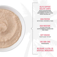 Tiki Cat Special Mobility Mousse, Chicken & Tuna Recipe in Broth, Formulated to Support Healthy Joints, Functional Wet Cat Food