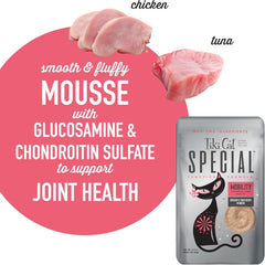 Tiki Cat Special Mobility Mousse, Chicken & Tuna Recipe in Broth, Formulated to Support Healthy Joints, Functional Wet Cat Food