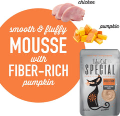 Tiki Cat Special Digestion Mousse, Chicken & Egg Recipe in Broth, Formulated to Support Healthy Digestion, Functional Wet Cat Food