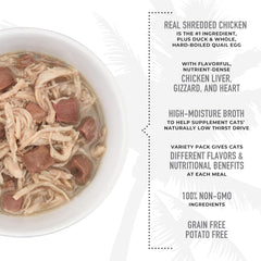 Tiki Cat After Dark, Variety Pack, High-Protein and 100% Non-GMO Ingredients, Wet Cat Food for Adult Cats