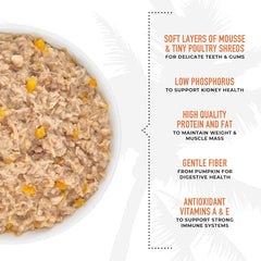 iki Cat Silver Comfort Shreds, Chicken Recipe in Chicken Broth, Immune System Support Formulated for Older Cats Aged 11+, Senior Wet Cat Food