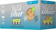 Tiki Cat Silver Variety Pack, Immune System Support Formulated for Older Cats Aged 11+, Senior Wet Cat Food