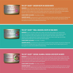 Tiki Cat Silver Variety Pack, Immune System Support Formulated for Older Cats Aged 11+, Senior Wet Cat Food