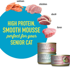 Tiki Cat Silver Variety Pack, Immune System Support Formulated for Older Cats Aged 11+, Senior Wet Cat Food