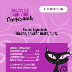 Tiki Cat Born Carnivore Complements Wet Cat Food Topper, Chicken & Duck