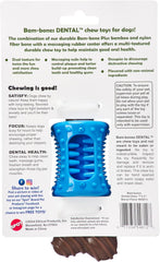 SPOT Bam-Bones Plus Dental Chew Bone - Bamboo Fiber & Nylon with a Massaging Rubber Center, Durable Long Lasting Oral Care Dog Chew for Aggressive Chewers & Teething Puppies, 6.5in, Bacon Flavor
