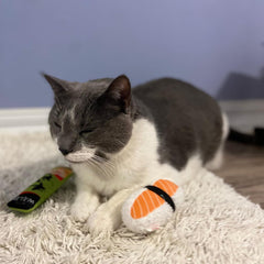SPOT Sushi Take-out- Cat Plush Toys with Catnip & Silverine Blend, Cute and Funny Toys For Indoor Cats & Kittens, Perfect for Batting and Chasing - 4 inch, Assorted 2-Pack, Styles May Vary