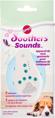 SPOT Soothers Sounds Machine - Calming Sound Recordings for Pets - Ease Anxious or Nervous Dogs - 5 Pre-Recorded Soothing Melodies - Record Your Own Voice - 3 Timer Options - Clip for Easy Hanging