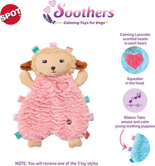 SPOT Soothers- Tabbie Lambie Dog Toy-Separation Anxiety Toys for Dogs, Stuffing Free, Scented with Calming Lavender Fragrance Beads to Safely Calm and Relax Dogs and Puppies