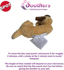 SPOT Soothers- Warm Hug Pal - Calming Plush Dog Toy with Lavender Scented Beads, Removable Squeaker, Microwavable Warming Pouch, Separation Anxiety Relief, for Medium to Large Dogs and Puppies, 10in