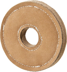 SPOT Dura-Fused Chunkies Ring - All Natural Leather and Felt Dog Toy - No Squeak, No Fluff, Durable, Extra Thick Dog Chew Toy for Aggressive Chewers, Great for Adult Dogs and Teething Puppies, 6in