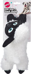 SPOT Baa Baa Black Sheep Plush Dog Toy - Cute and Cuddly Fleece Toy with Squeaker for Small to Medium Dogs and Puppies, 11in Black and White Lamb