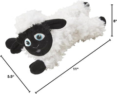 SPOT Baa Baa Black Sheep Plush Dog Toy - Cute and Cuddly Fleece Toy with Squeaker for Small to Medium Dogs and Puppies, 11in Black and White Lamb