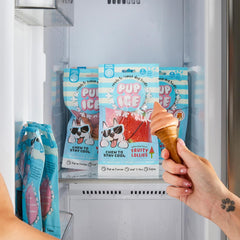 SPOT Pup Ice- Ready to Freeze at Home Dog Treats-Edible Chews for Medium Breed Dogs & Puppies with Real Chicken to Keep Your Pup Cool Year Round, Waffle Cone Strawberry Flavor, 2pcs