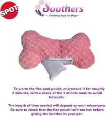 SPOT Soothers Warm Hug Bone - Calming Plush Dog Toy with Lavender Scented Beads, Removable Squeaker, Microwavable Warming Pouch, Separation Anxiety Relief, for Medium to Large Dogs and Puppies