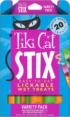 Tiki Cat Stix Mousse Treats, Single Serve Indulgent Lickable Treat or Dry Food Topper, Variety Pack