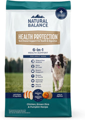 Natural Balance Health Protection Dry Dog Food – Whole Body Health, Easy on Digestion Dog Food Made with Chicken, Brown Rice & Pumpkin for Dogs - 4lbs.