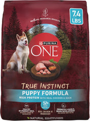 Purina ONE True Instinct with Real Chicken and Duck High Protein Puppy Food Formula Natural with Added Vitamins, Minerals and Nutrients - 7.4 lb. Bag