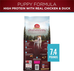 Purina ONE True Instinct with Real Chicken and Duck High Protein Puppy Food Formula Natural with Added Vitamins, Minerals and Nutrients - 7.4 lb. Bag