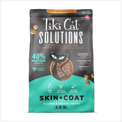 Tiki Cat Solutions Dry Cat Food, Skin & Coat, Salmon & Herring