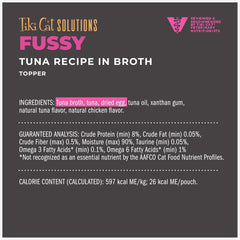 Tiki Cat Solutions Topper Multipack, Fussy, Tuna Recipe in Broth