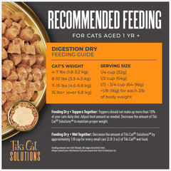 Tiki Cat Solutions Dry Cat Food, Digestion, Lamb & Egg