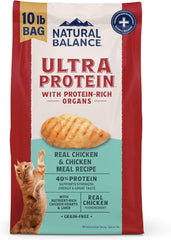 Natural Balance Ultra Protein Dry Cat Food, Real Chicken & Chicken Meal Recipe, 10 lbs.