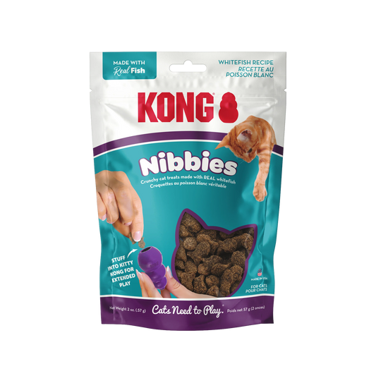 KONG Cat Nibbies Crunchy Cat Treats 2 Ounce (Whitefish)