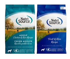 Nutrisource variety 2 bags (Trout and Chicken) and rice 4 lb
