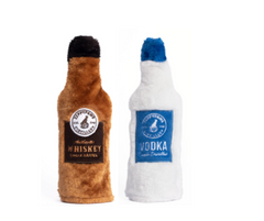 ZippyPaws Happy Hour Crusherz Dog Toy Whiskey/Vodka, 2ea/MD