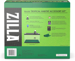 Dragon Habitat Accessory Kit, Easy Starter Kit for Bearded Dragons, Includes Lighting, UVB, Heat, Bedding, Humidity, Temperature and Food, Ideal for Habitats 20L - 60 BR Terrariums