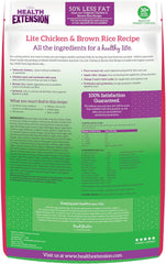 Health Extension Lite Chicken & Brown Rice Dry Dog Food (15 lb / 6.8 kg) - Low-Fat Formula with Glucosamine, Probiotics & Omega 3 for Overweight, Spayed, Neutered, or Senior Dogs