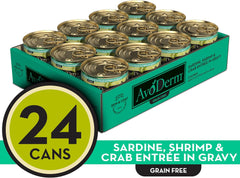 Avoderm, Cat Food Sardine, Shrimp & Crab Meat Entree, 3 oz,24 PK