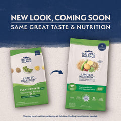 Natural Balance Limited Ingredient Adult Dry Dog Food with Vegan Plant Based Protein and Healthy Grains, Vegetarian Recipe, 4 Pound (Pack of 1)